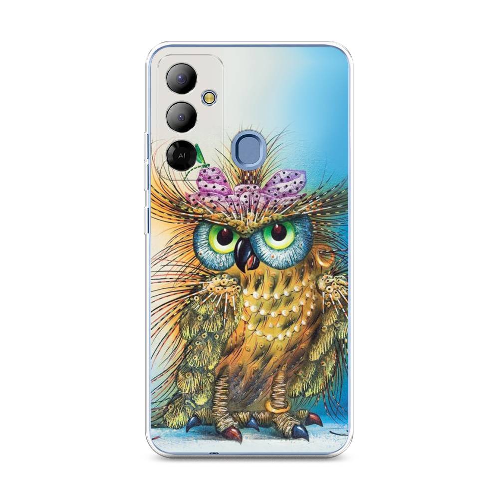 

Чехол на Tecno Pop 6 Go "Модная сова", Коричневый;голубой, 302950-1