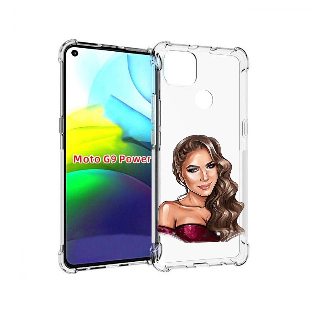 

Чехол MyPads девушка-с-улыбкой женский для Motorola Moto G9 Power, Прозрачный, Tocco
