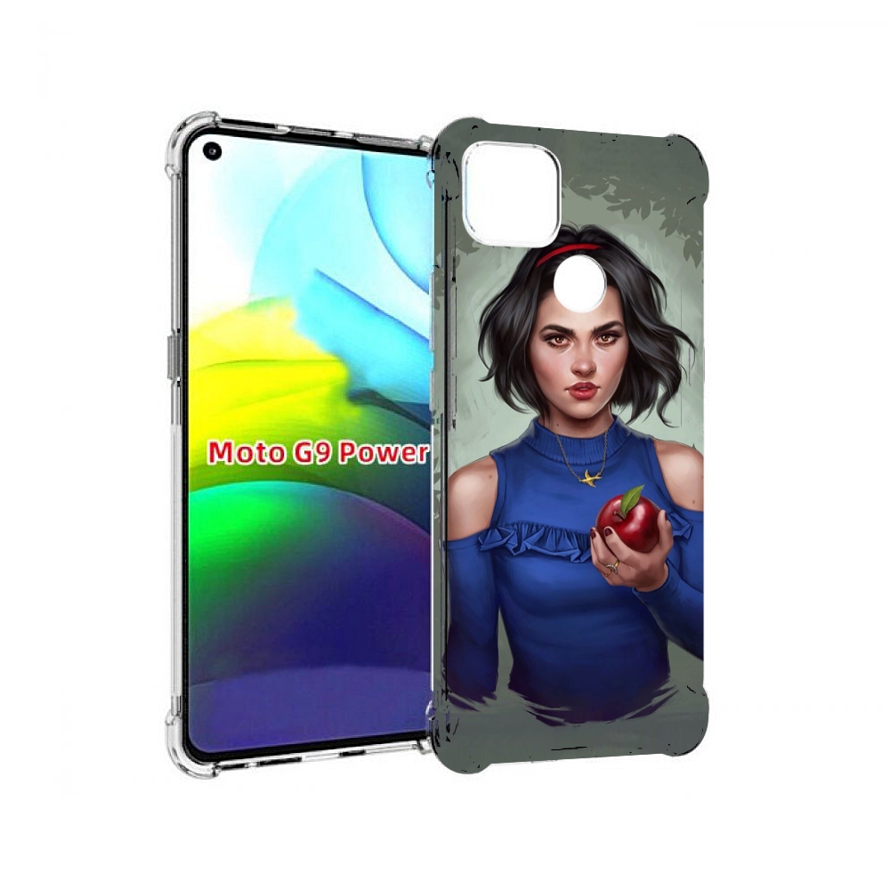 

Чехол MyPads девушка-с-яблоком женский для Motorola Moto G9 Power, Прозрачный, Tocco