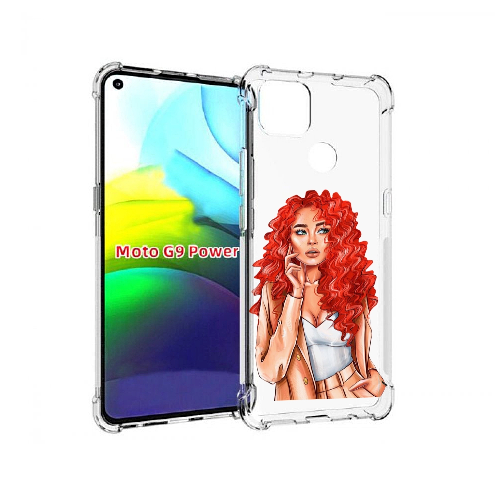 

Чехол MyPads девушка-с-яркими-волосами женский для Motorola Moto G9 Power, Прозрачный, Tocco