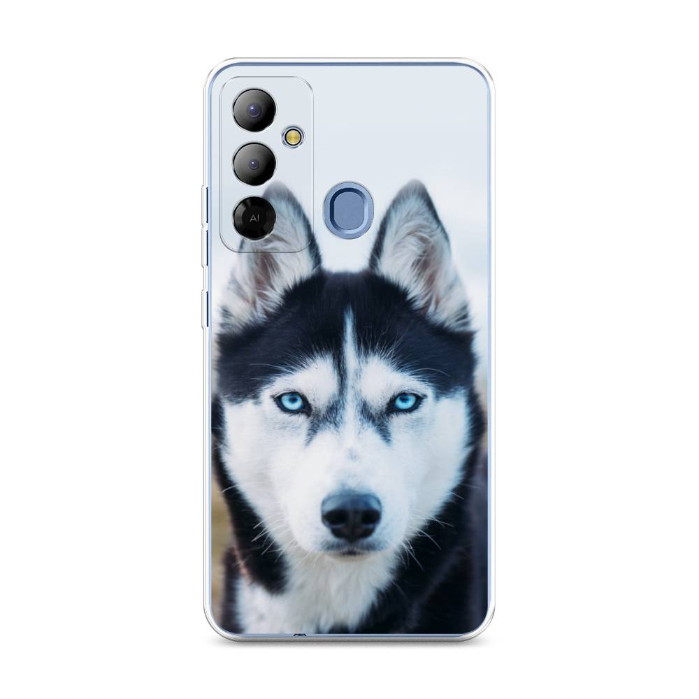 

Чехол на Tecno Pop 6 Go "Хаски 2", Синий;белый, 302950-1