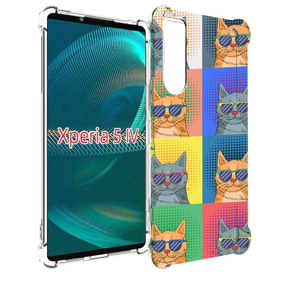 

Чехол MyPads разноцветные-коты для Sony Xperia 5 IV (5-4), Прозрачный, Tocco