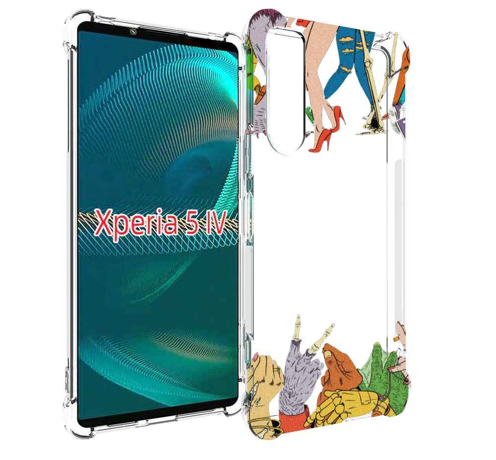 

Чехол MyPads разные персонажи пальчики для Sony Xperia 5 IV (5-4), Прозрачный, Tocco