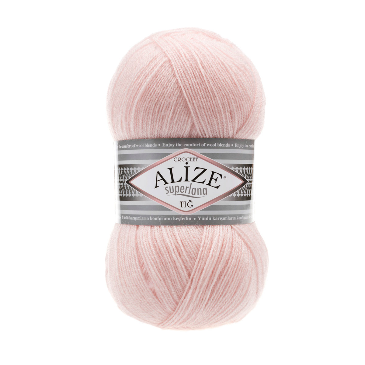 

Пряжа ALIZE Superlana Tig 100г, 570м (шерсть, акрил) (271 жемчужно-розовый), 5 мотков, Superlana TIG