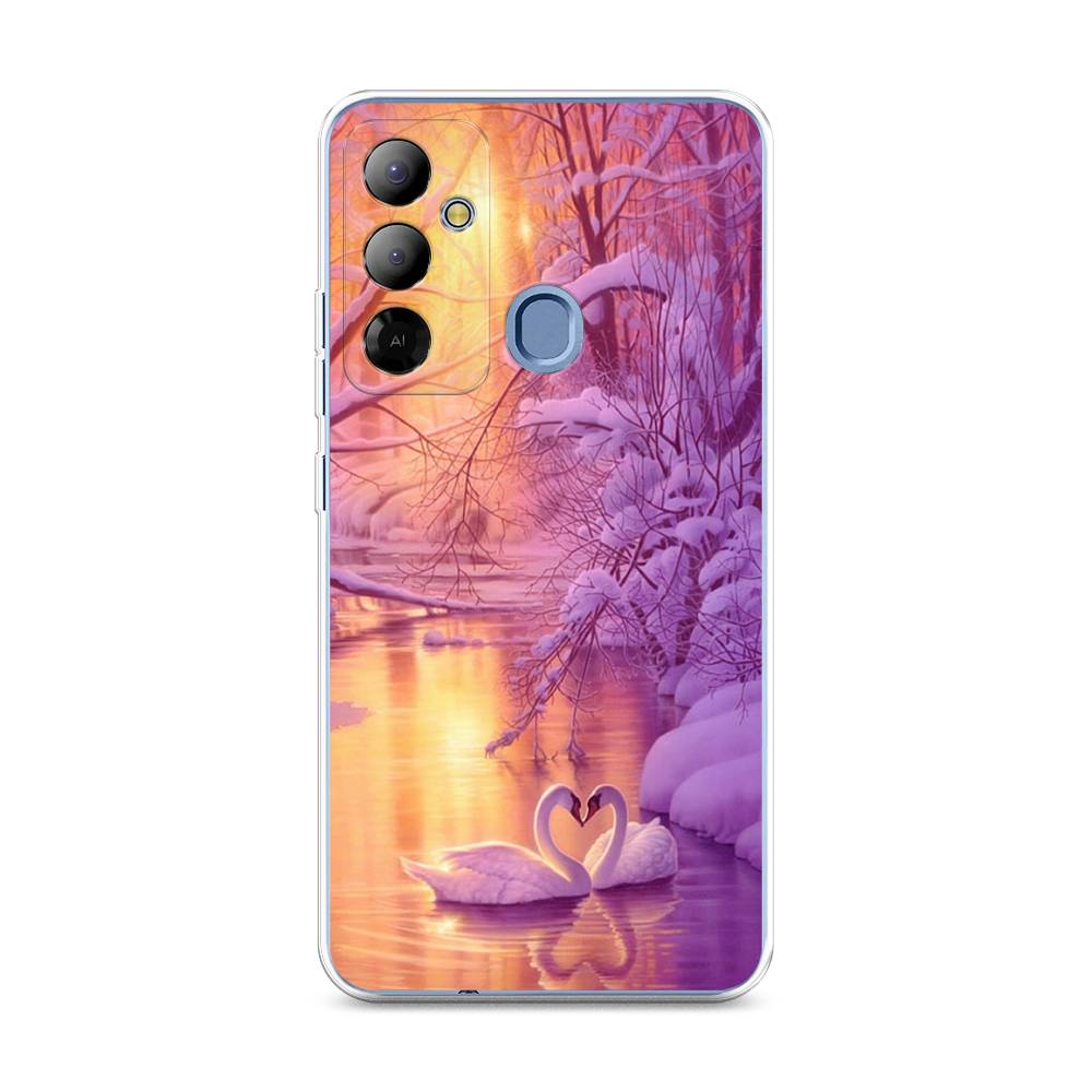 

Чехол на Tecno Pop 6 Go "Зима 1", Фиолетовый;желтый, 302950-2