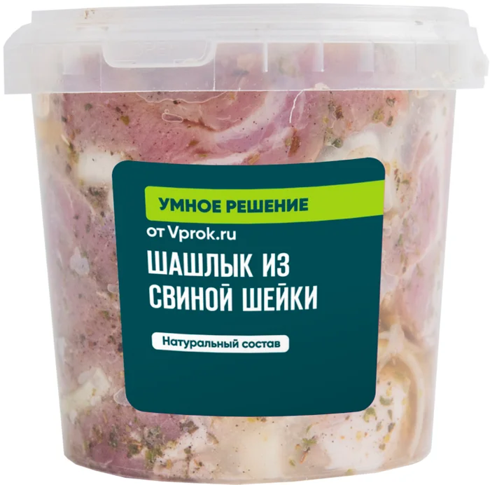 

Шашлык из свиной шейки Умное решение от Vprok.ru охлажденный