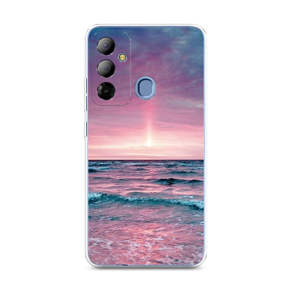 

Чехол на Tecno Pop 6 Go "Восход 3", Розовый;голубой, 302950-2