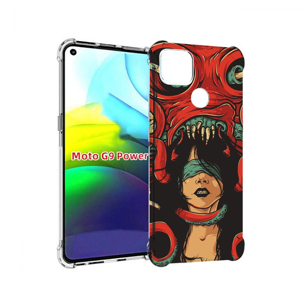 

Чехол MyPads девушку-съедает-осьминог для Motorola Moto G9 Power, Прозрачный, Tocco