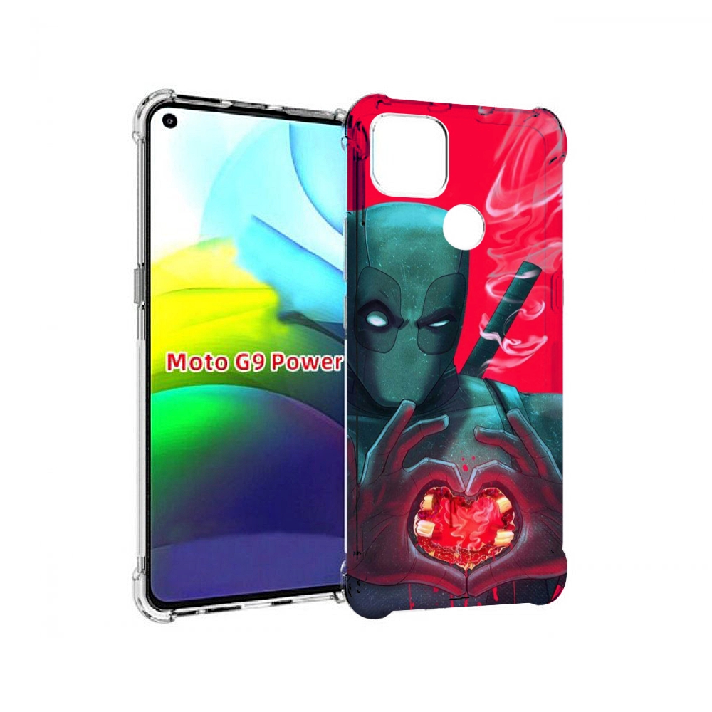 

Чехол MyPads дедпул-в-сердце для Motorola Moto G9 Power, Прозрачный, Tocco