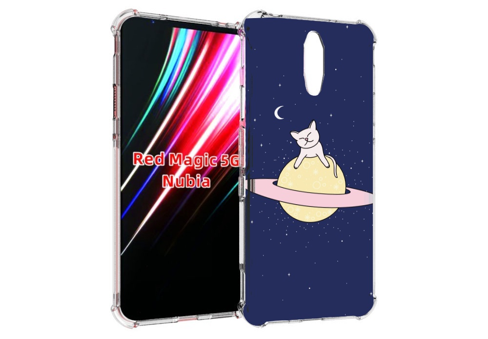 

Чехол MyPads котик на планете для ZTE Nubia Red Magic 1 5G, Прозрачный, Tocco