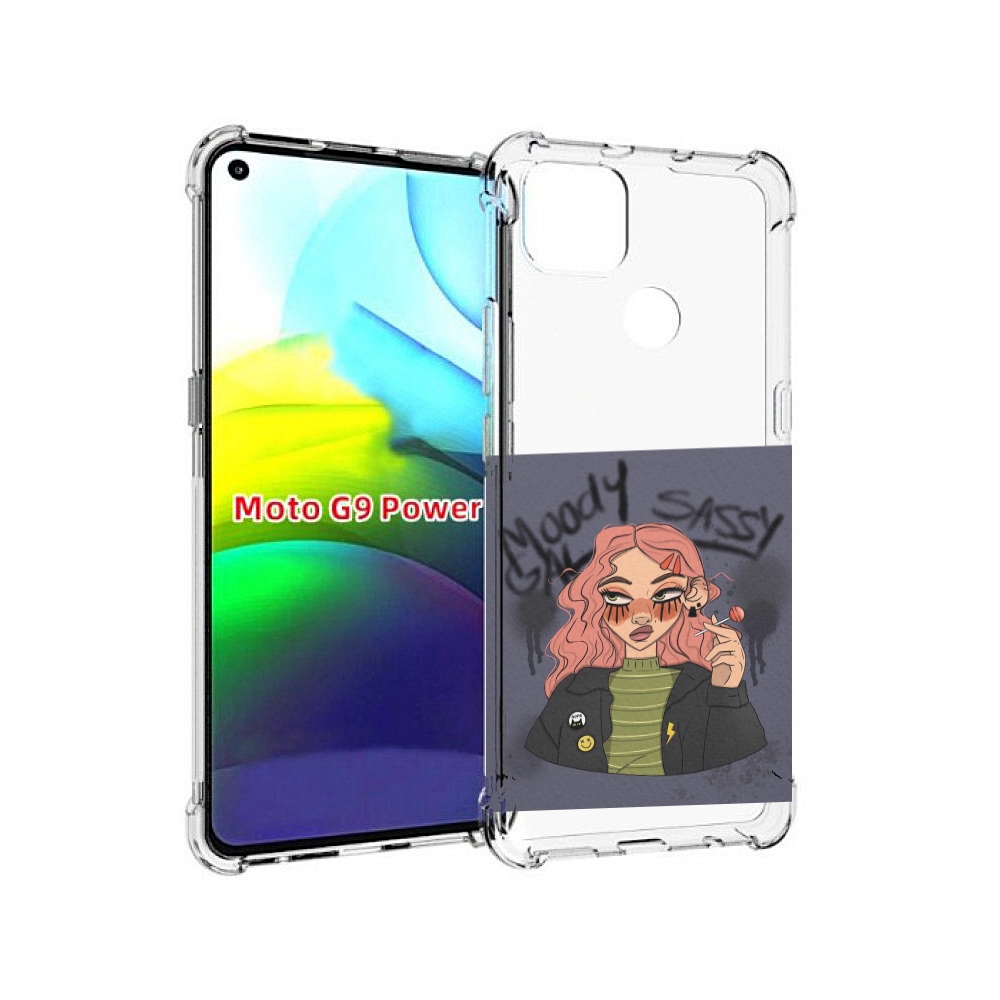 

Чехол MyPads дерзкое-настроение женский для Motorola Moto G9 Power, Прозрачный, Tocco