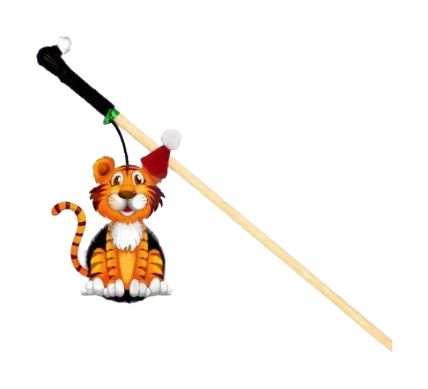 фото Игрушка для кошек gosi sh-07611ny новогодний подарок махалка тигренок трикси с мехом