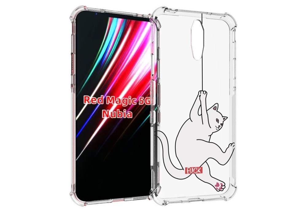 

Чехол MyPads котяра-на-веревке для ZTE Nubia Red Magic 1 5G, Прозрачный, Tocco