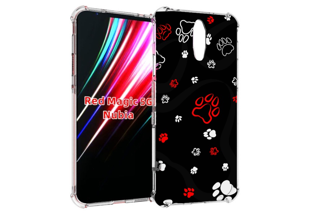 

Чехол MyPads кошачьи-лапки для ZTE Nubia Red Magic 1 5G, Прозрачный, Tocco