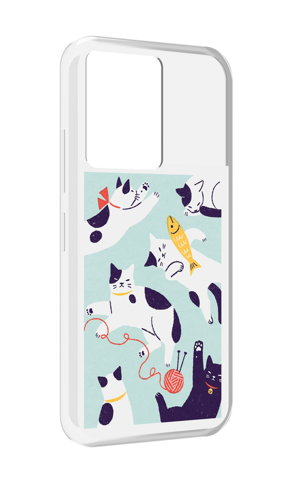 

Чехол MyPads коты-с-клубками для Infinix Note 12 5G X671 / Note 12 Pro 5G, Прозрачный, Tocco