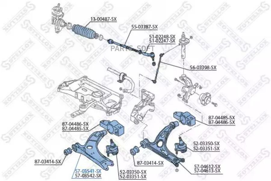 

Рычаг подвески Stellox 5703541SX