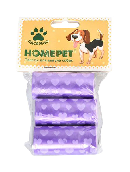 Пакеты для выгула собак Homepet, 3х20 шт