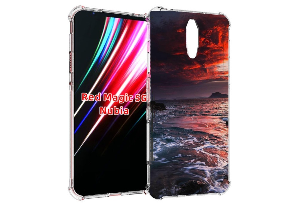 

Чехол MyPads красивый залив для ZTE Nubia Red Magic 1 5G, Прозрачный, Tocco