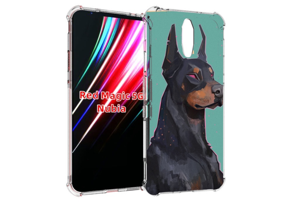 

Чехол MyPads красивый-доберман для ZTE Nubia Red Magic 1 5G, Прозрачный, Tocco