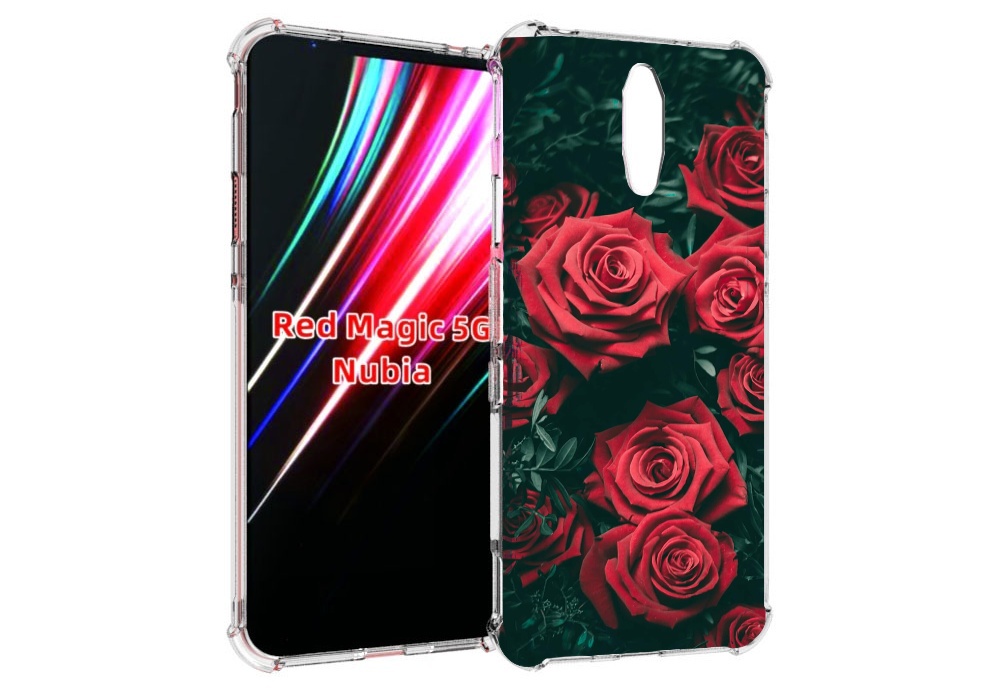 

Чехол MyPads красные-бархатные-розы для ZTE Nubia Red Magic 1 5G, Прозрачный, Tocco