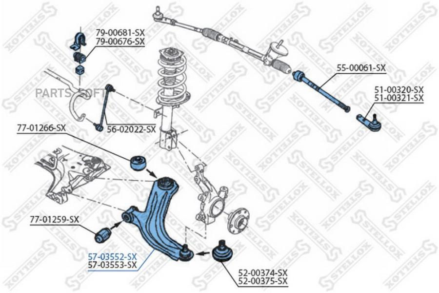 

Рычаг подвески Stellox 5703552SX