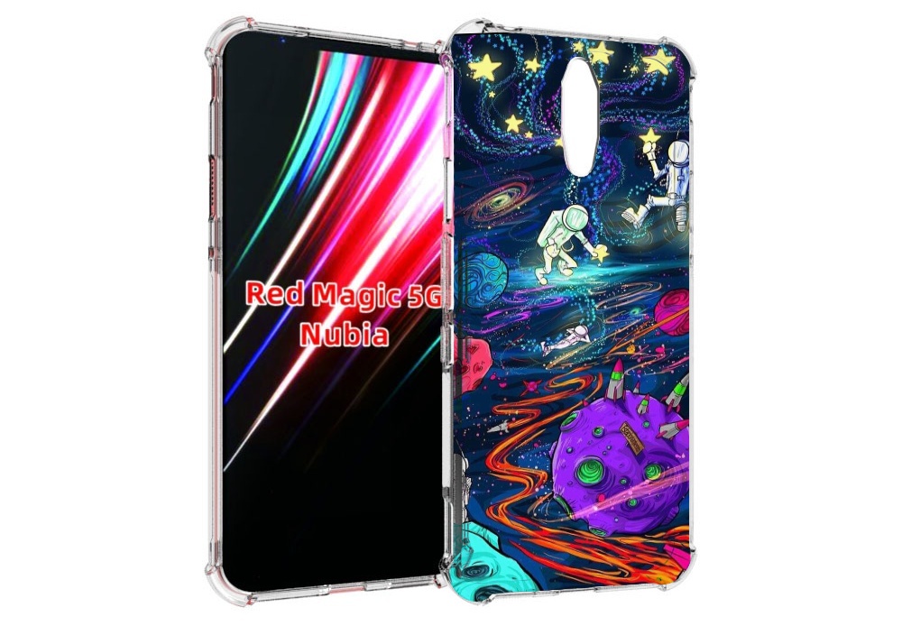 Чехол MyPads красочный космос для ZTE Nubia Red Magic 1 5G