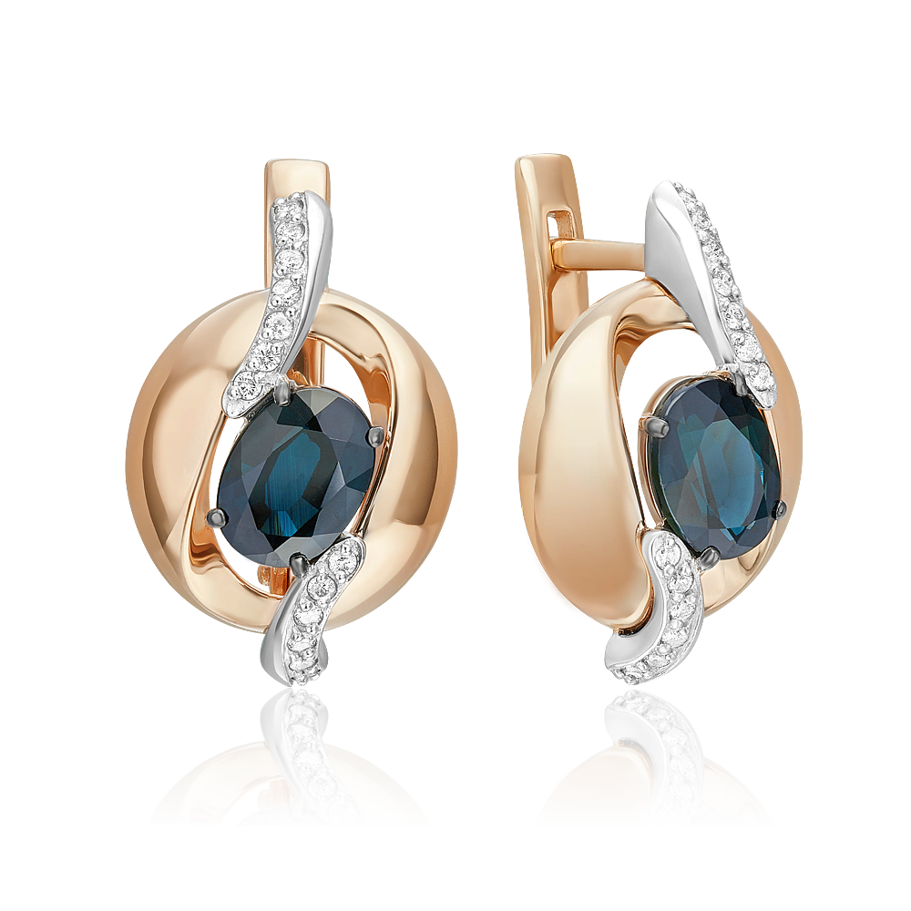 

Серьги из комбинированного золоа PLATINA jewelry 02-5216-00, сапфир/бриллиант, 02-5216-00