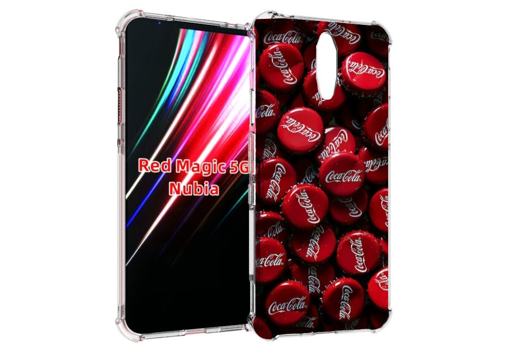 

Чехол MyPads крышки от кокаколы для ZTE Nubia Red Magic 1 5G, Прозрачный, Tocco