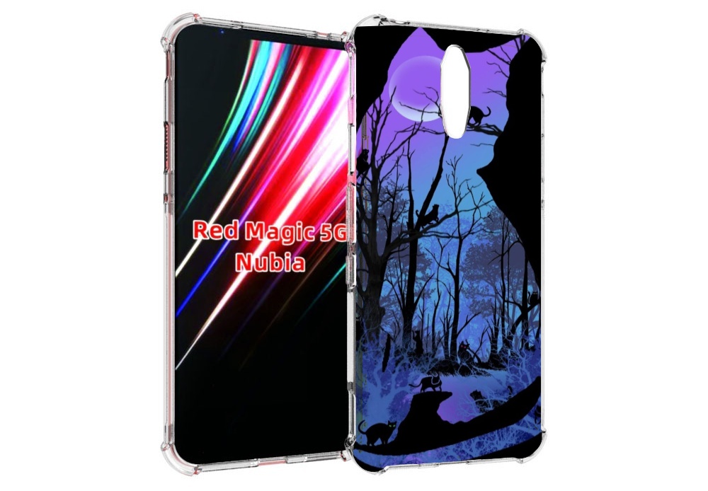 Чехол MyPads лес внутри кота для ZTE Nubia Red Magic 1 5G