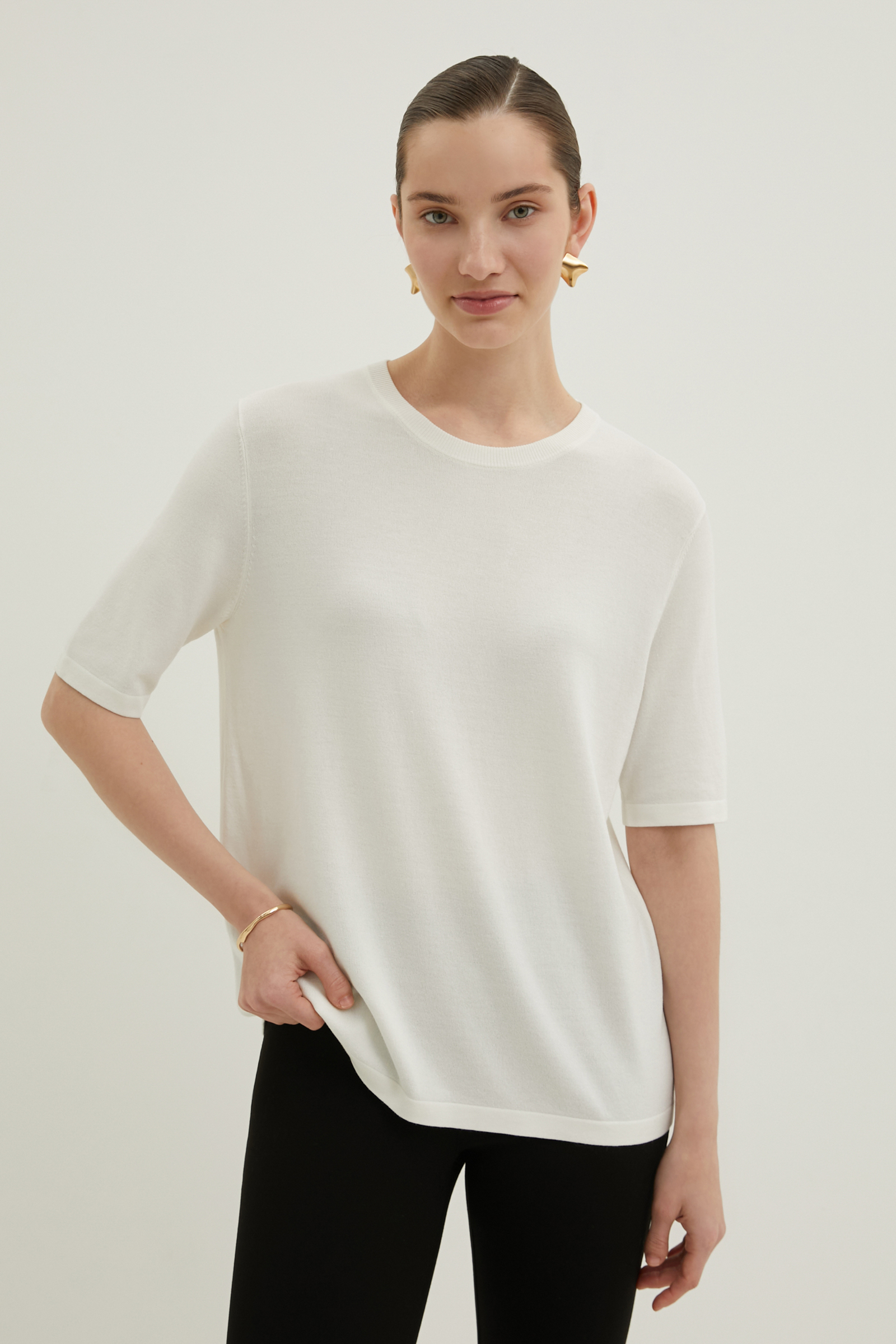 

Джемпер женский Finn Flare BAS-10145 белый M, BAS-10145