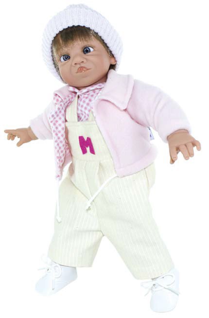 фото Кукла lamagik джестито гримаса, в бежевом комбинезоне и светлой кофте, 38 см, 3496269