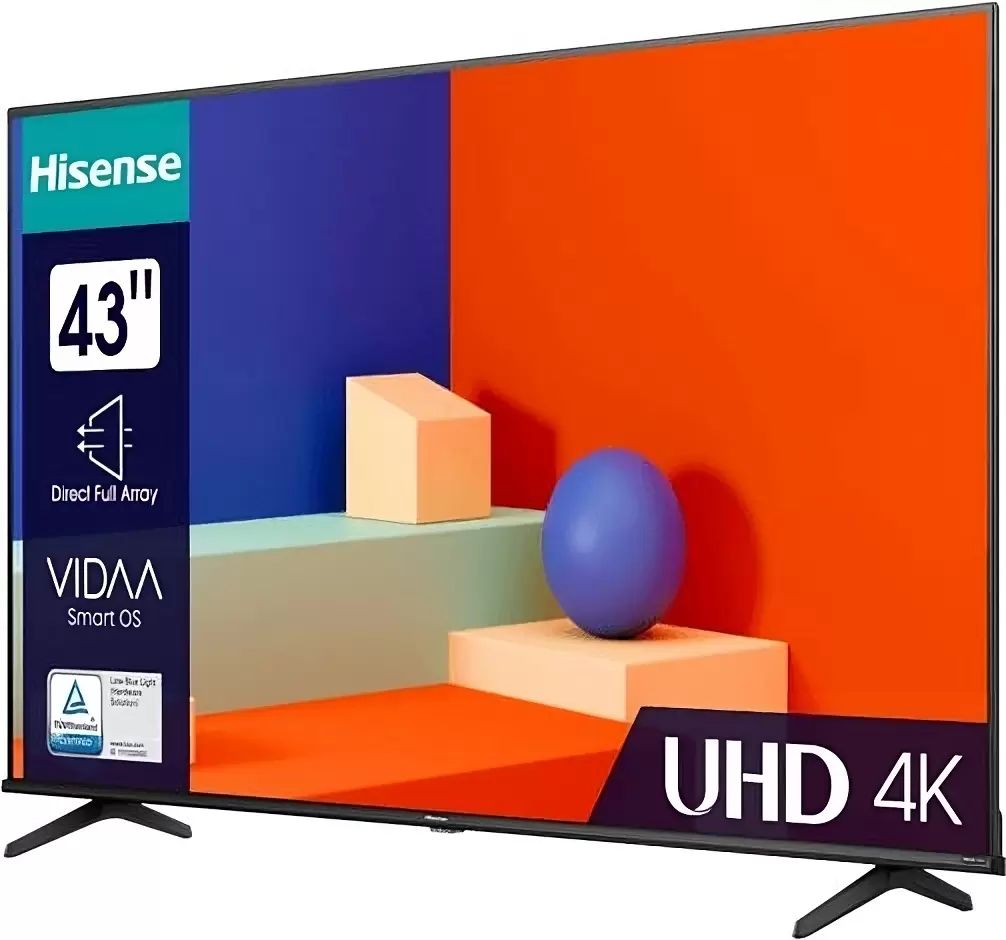 

Телевизор Hisense 43A6K, 43"(109 см), UHD 4K, Черный, 43A6K