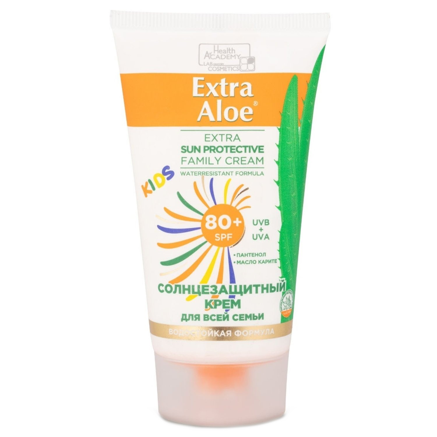 фото Солнцезащитный крем для всей семьи spf 80+ vilsen extra aloe 75 мл