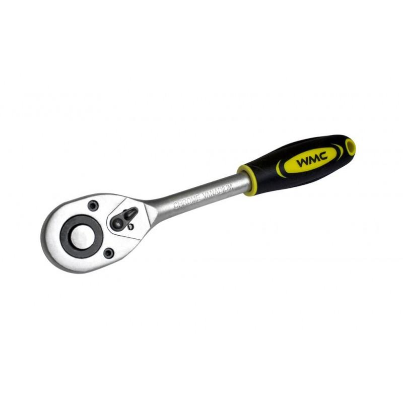 

Трещотка реверсивная WMC TOOLS с резиновой ручкой 80224, 80224