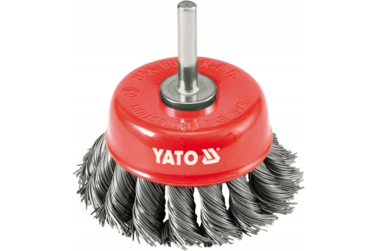 

YATO YT-4752 Щетка для дрели чашка, 75 мм, стальная, крученая 1шт