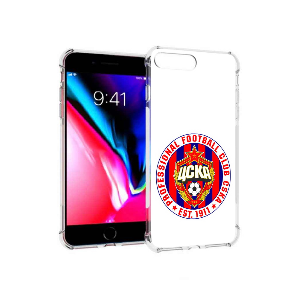 

Чехол MyPads Tocco для Apple iPhone 8 Plus ФК ЦСК логотип (PT70866.609.178), Прозрачный, Tocco