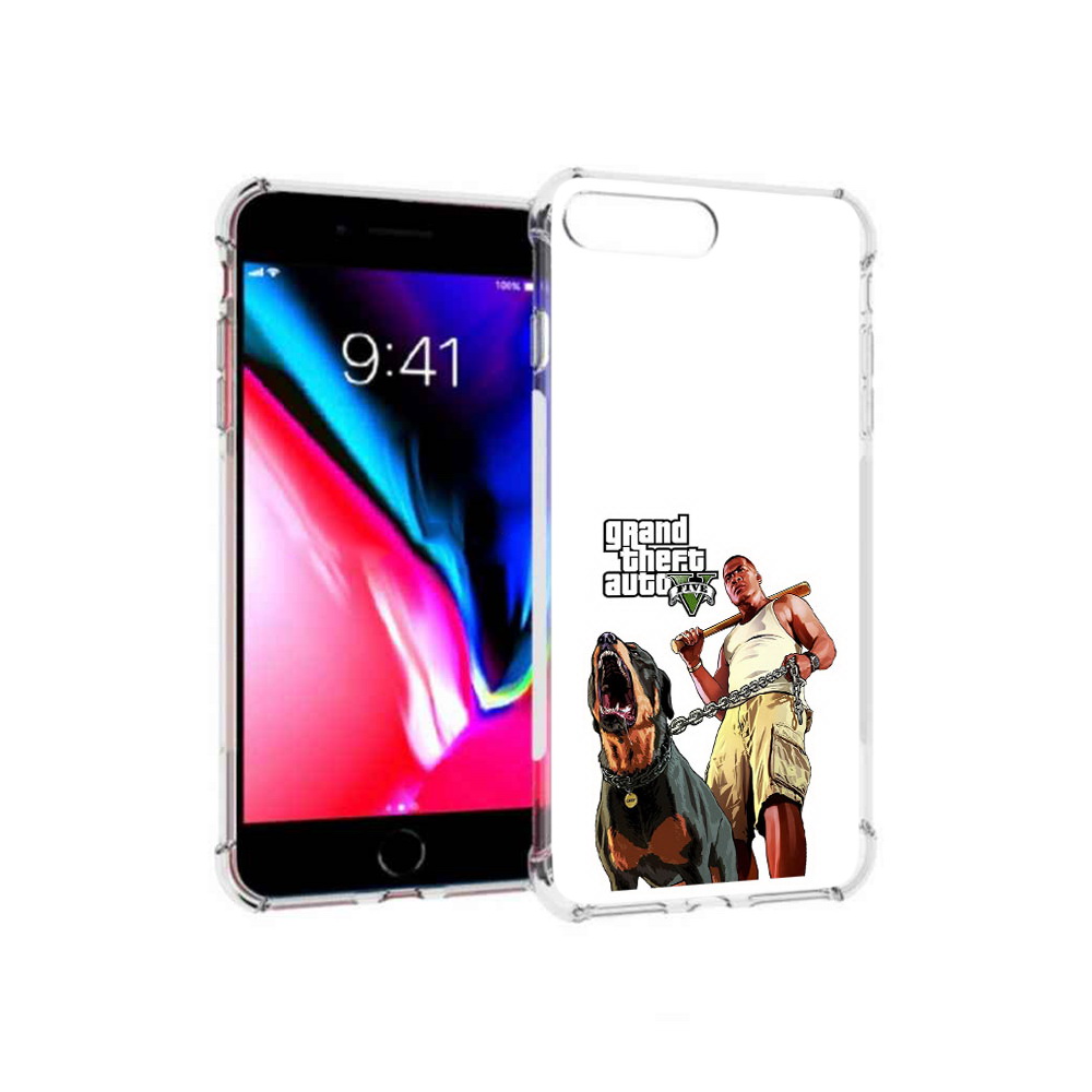 

Чехол MyPads Tocco для Apple iPhone 8 Plus GTA грозная собака (PT70866.609.18), Прозрачный, Tocco