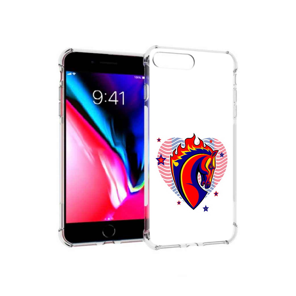 

Чехол MyPads Tocco для Apple iPhone 8 Plus ФК ЦСЛ Лошадь (PT70866.609.180), Прозрачный, Tocco