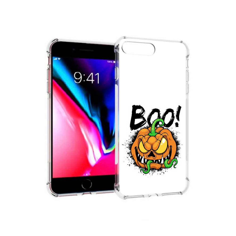 

Чехол MyPads Tocco для Apple iPhone 8 Plus Хэллоуин бу (PT70866.609.193), Прозрачный, Tocco