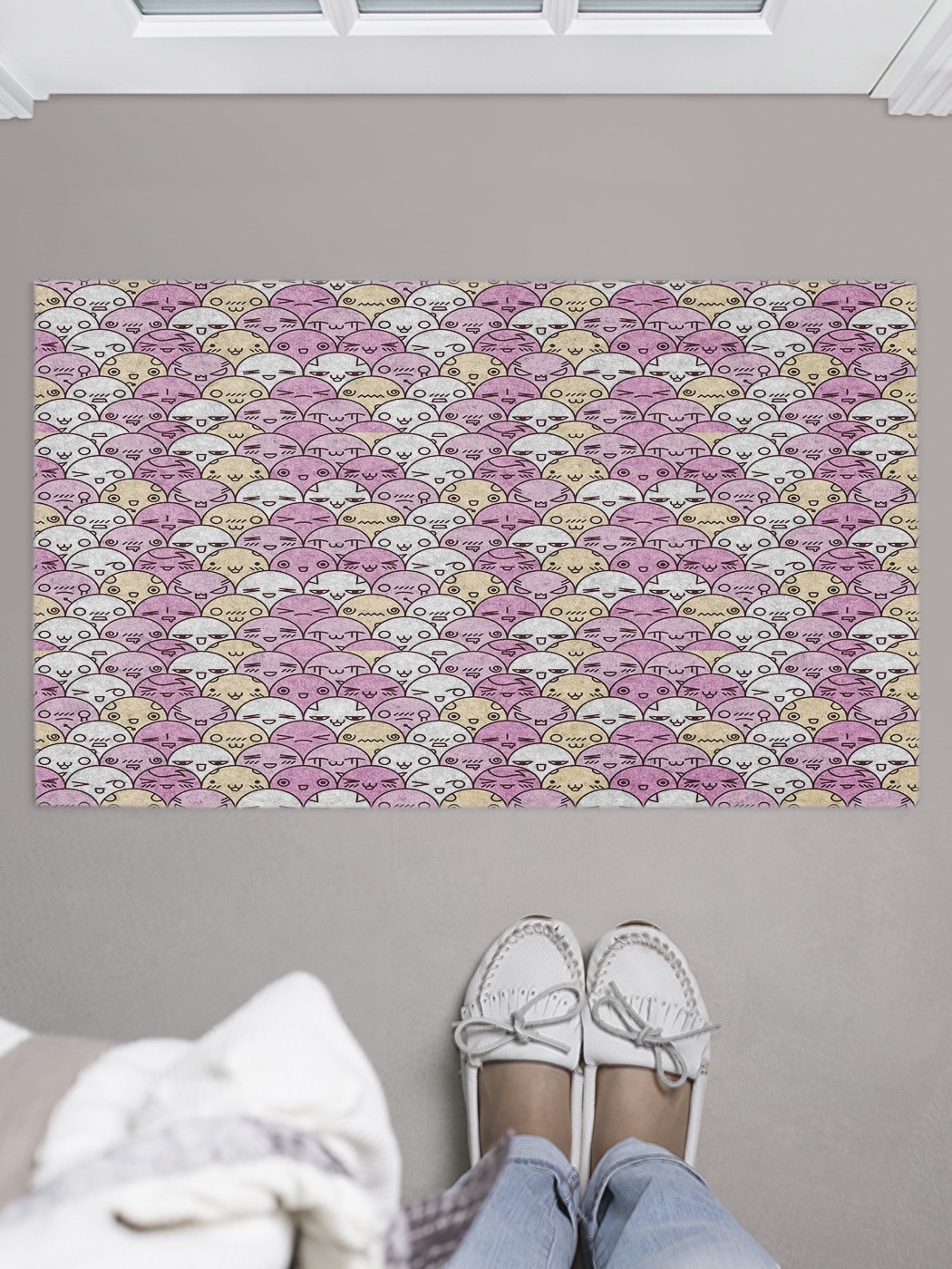 

Придверный коврик в прихожую для обуви, на резиновой основе, 75x45 см door_61811 JoyArty