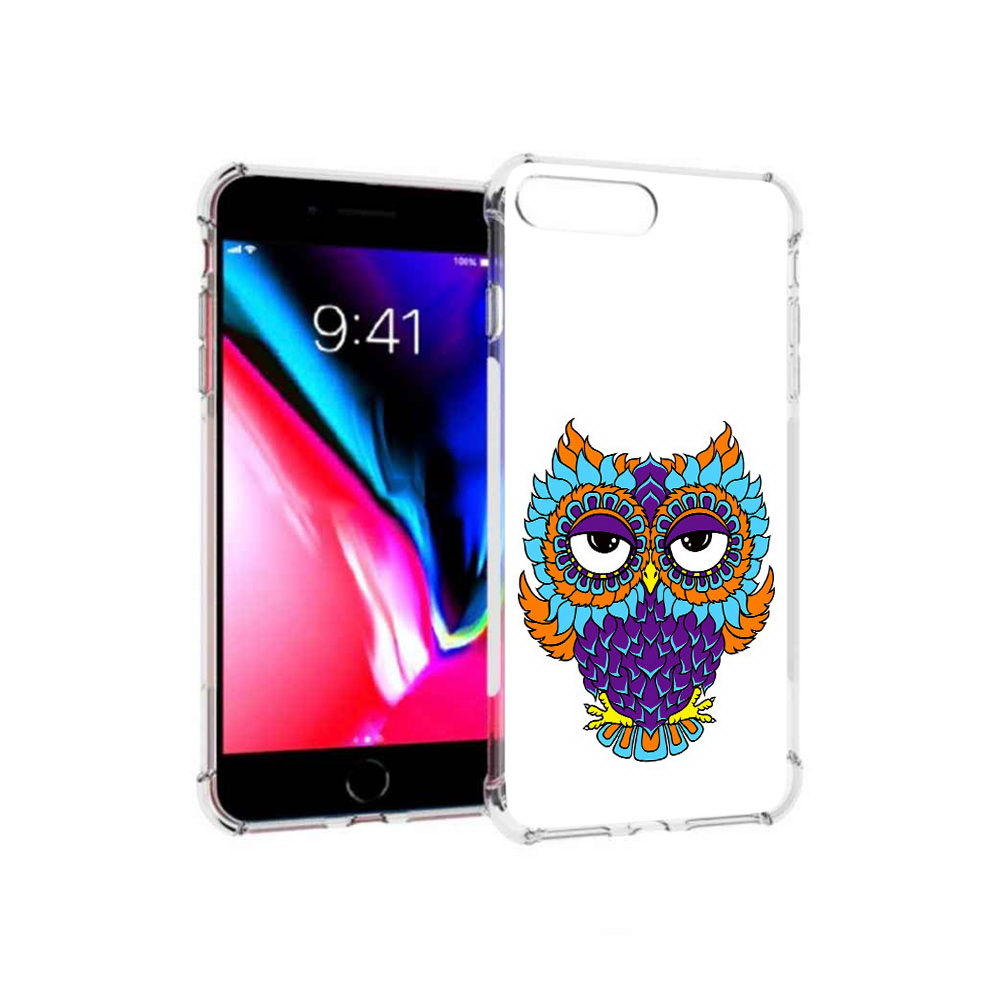 

Чехол MyPads Tocco для Apple iPhone 8 Plus Цветная сова (PT70866.609.198), Прозрачный, Tocco