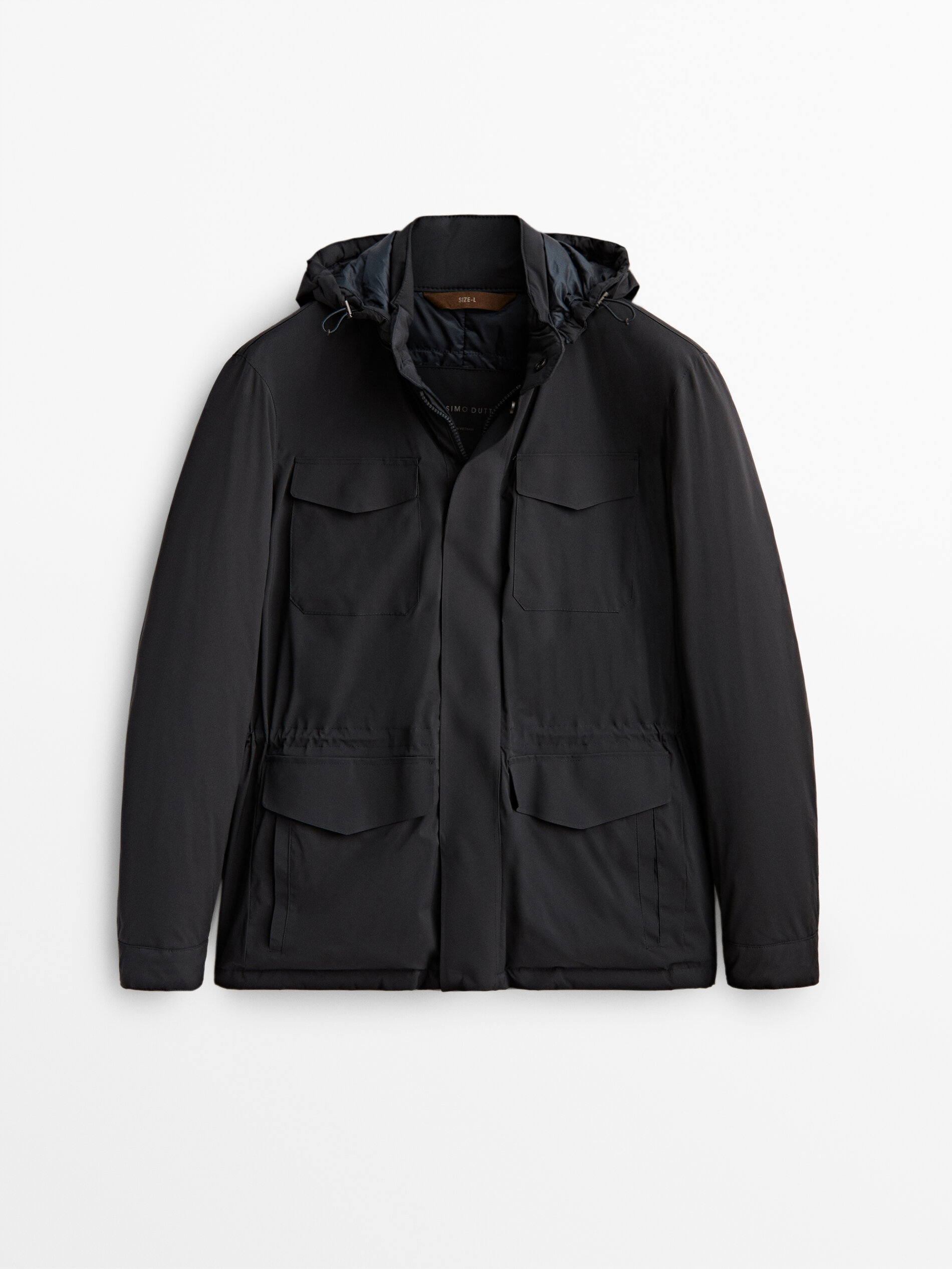 

Парка мужская Massimo Dutti 03410232401 синяя L, 03410232401