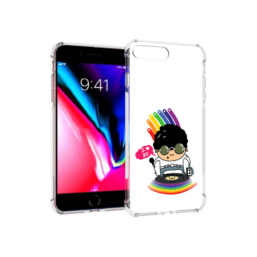 

Чехол MyPads Tocco для Apple iPhone 8 Plus Я люблю 80-е (PT70866.609.205), Прозрачный, Tocco