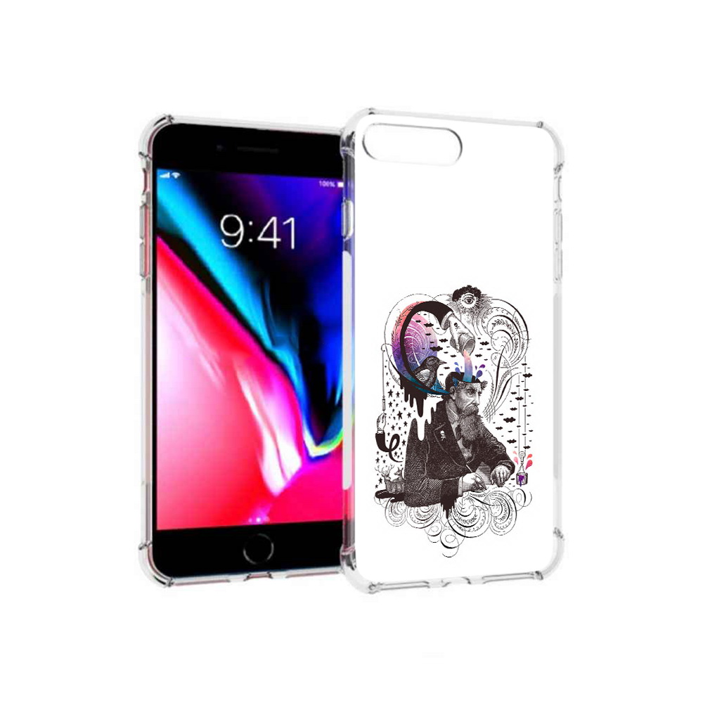 

Чехол MyPads Tocco для Apple iPhone 8 Plus абстракция думающий мужчина (PT70866.609.210), Прозрачный, Tocco