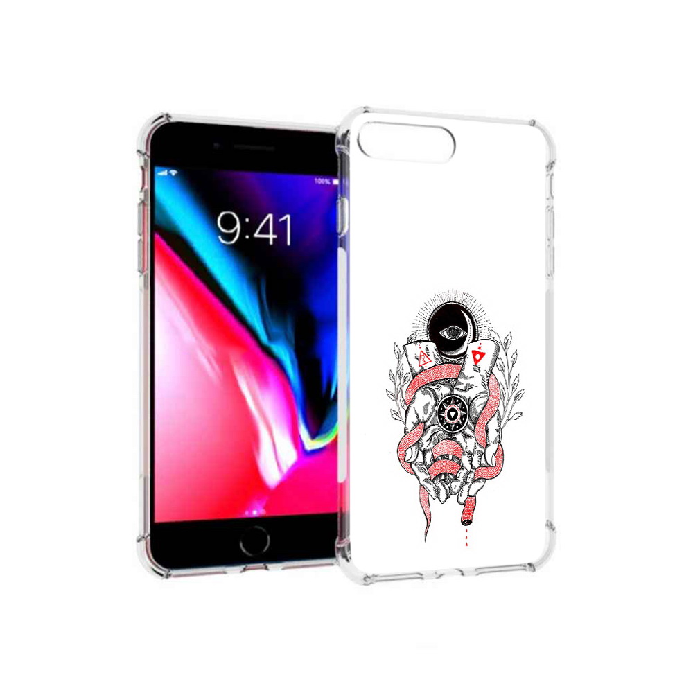 

Чехол MyPads Tocco для Apple iPhone 8 Plus абстрация связанные руки (PT70866.609.213), Прозрачный, Tocco