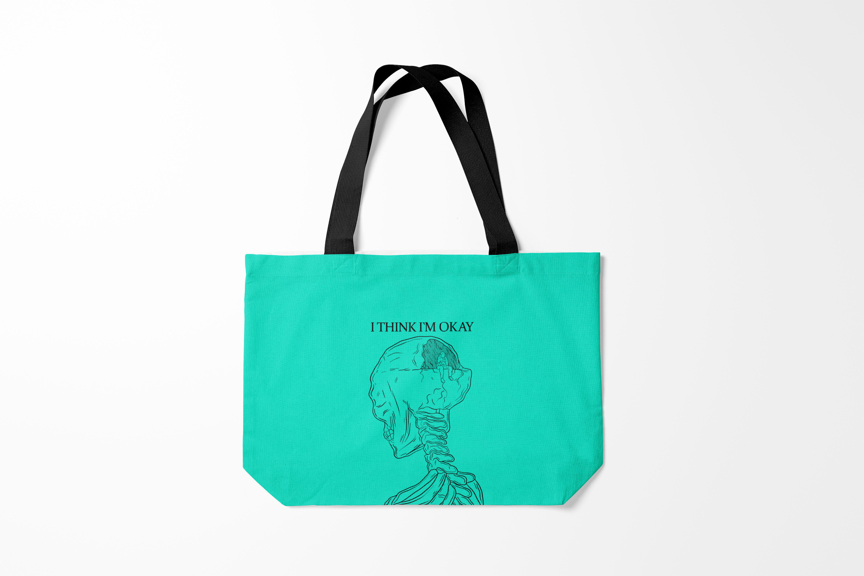 

Сумка шoппер унисекс Burnettie Machine Gun Kelly I think Im okay, зеленый, Machine Gun Kelly I think Im okay