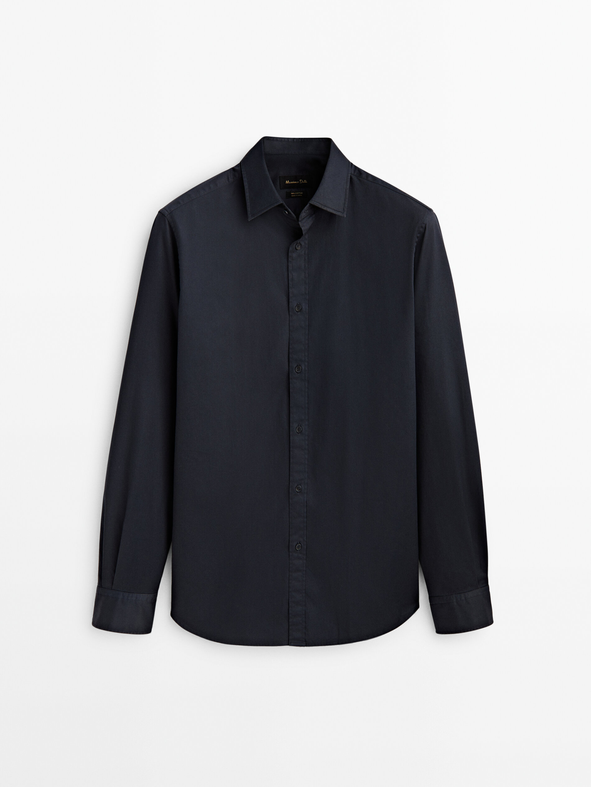 

Рубашка мужская Massimo Dutti 00122329401 синяя L, 00122329401