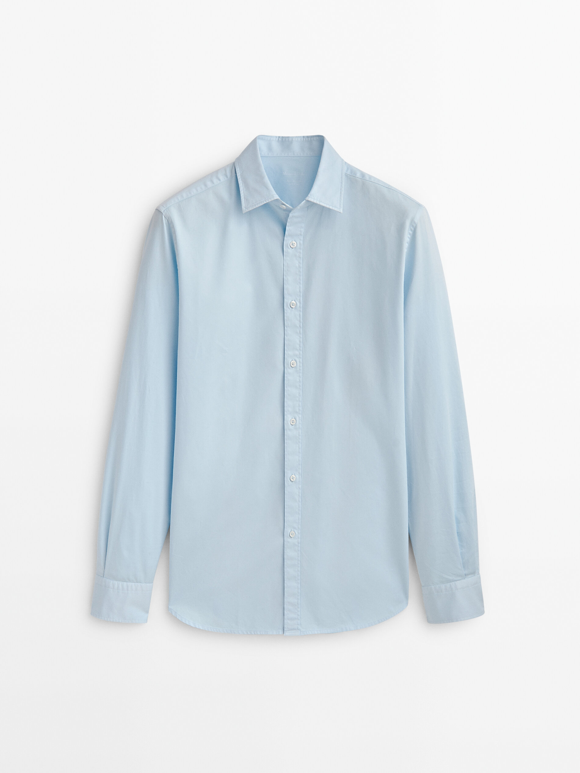 

Рубашка мужская Massimo Dutti 00122329403 голубая XL, 00122329403