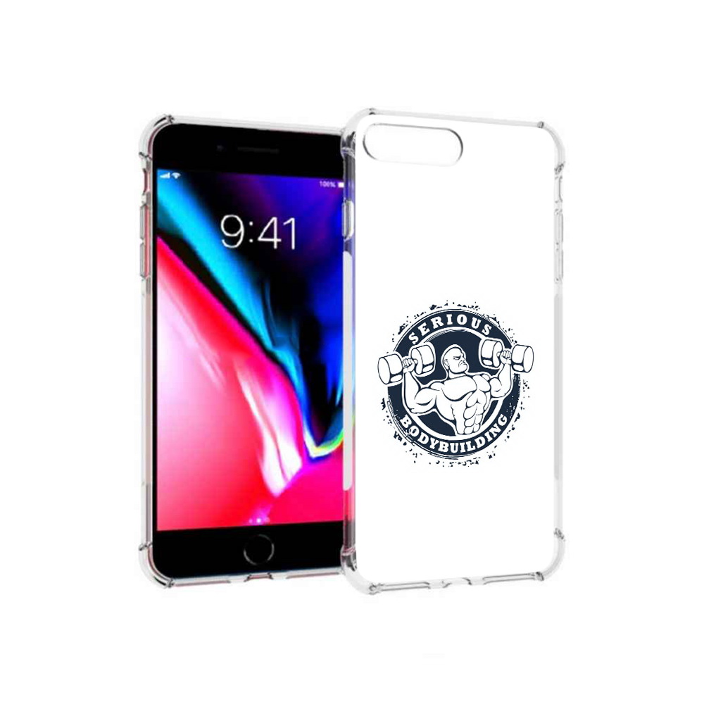 

Чехол MyPads Tocco для Apple iPhone 8 Plus бодибилдинг воля к победе (PT70866.609.231), Прозрачный, Tocco