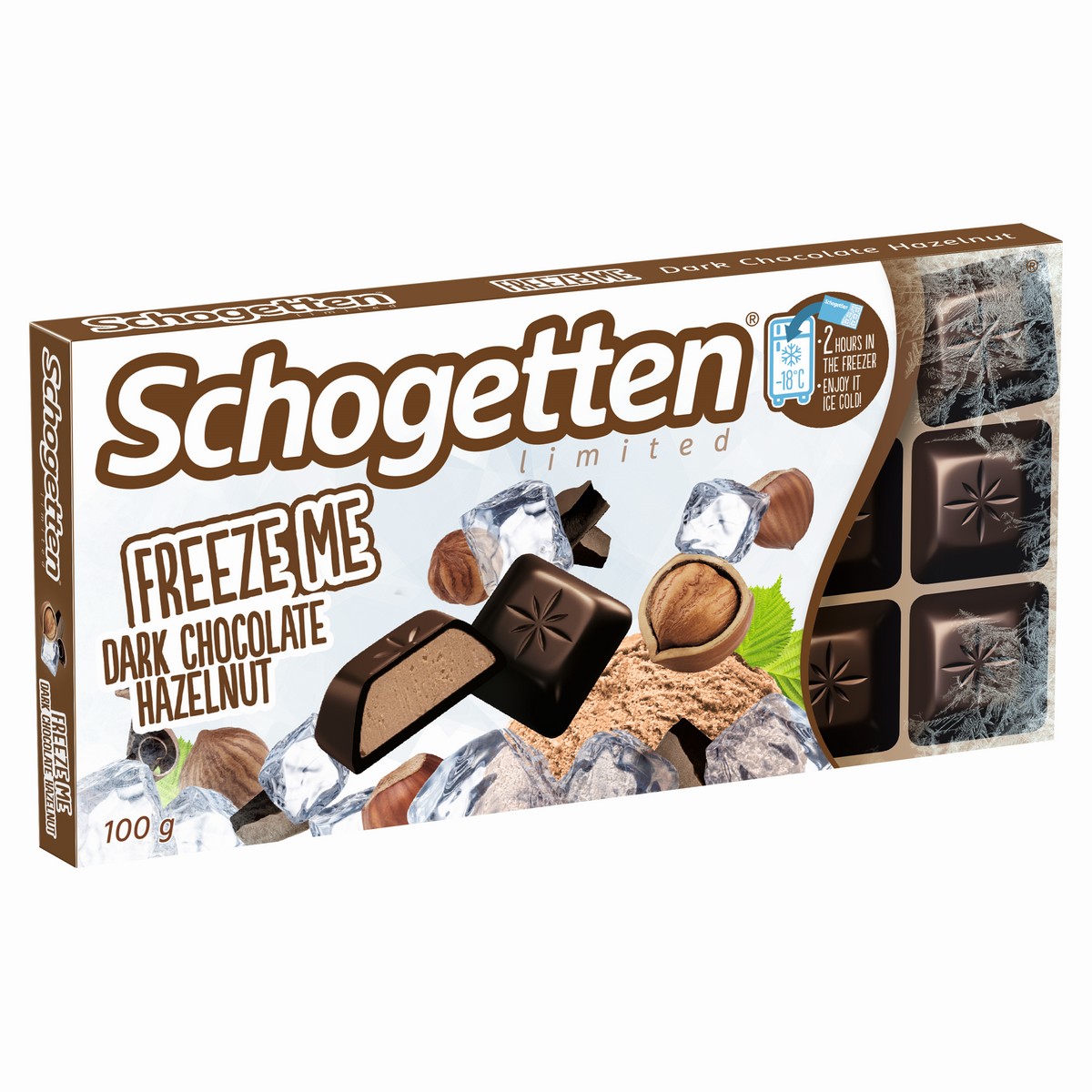 Шоколад Schogetten Freeze Me темный с орехом 100 г